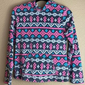 girls • fleece • pullover hoodie • aztec • sz xl (14-16)